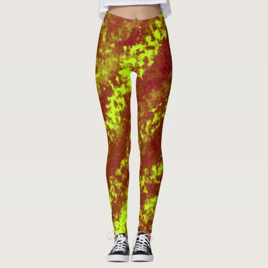 Cool Abstract Crayon Pattern Leggings (Voorkant)