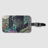 Cool Abstract Digital Graffiti Art Geometic Bagagelabel (Voorkant (horizontaal))