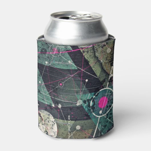 Cool Abstract Digital Graffiti Art Geometic Blikjeskoeler (Blikje Voorkant)