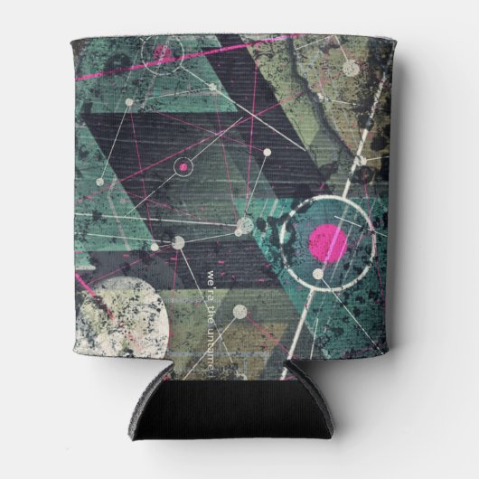 Cool Abstract Digital Graffiti Art Geometic Blikjeskoeler (Voorkant)