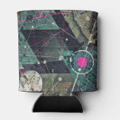 Cool Abstract Digital Graffiti Art Geometic Blikjeskoeler (Achterkant)