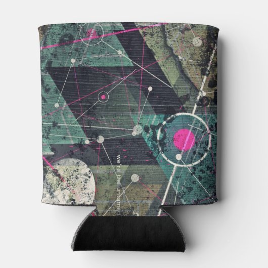 Cool Abstract Digital Graffiti Art Geometic Blikjeskoeler (Achterkant)