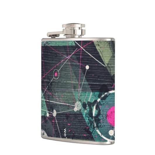 Cool Abstract Digital Graffiti Art Geometic Heupfles (Links)