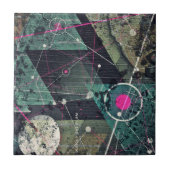 Cool Abstract Digital Graffiti Art Geometic Tegeltje (Voorkant)