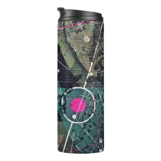 Cool Abstract Digital Graffiti Art Geometic Thermosbeker (Geroteerd rechts)