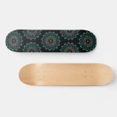 Cool Abstract Geometrisch Mandala Kunstontwerp Persoonlijk Skateboard (Horizontaal)