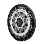 Cool Abstract geometrisch ontwerp zwart-wit Dartbord (Voorkant Rechts)