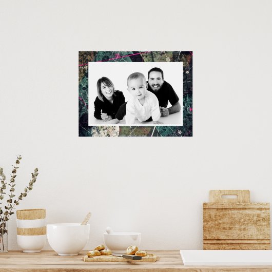 Cool Abstract Graffiti Art Geometic Custom Photo Poster (Keuken)