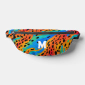 Cool Abstract Kleurrijk Dierprint Monogram Heuptasje (Liggend)
