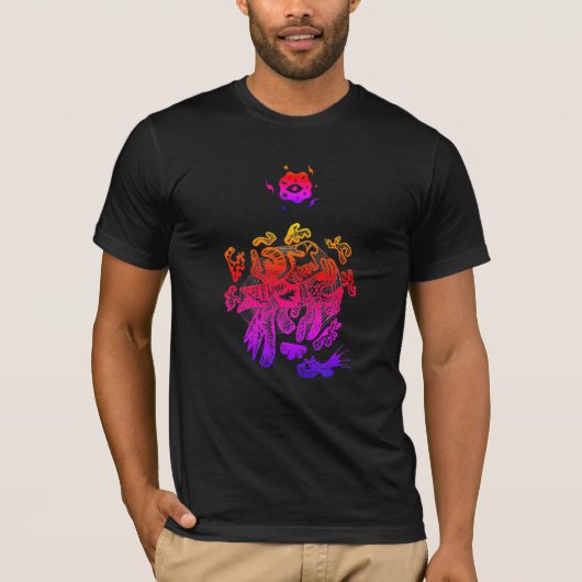 Cool Abstract Kleurrijk T-shirt (Voorkant)
