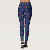 Cool Abstract Kleurrijke Disco Lights Pattern Part Leggings (Achterkant)