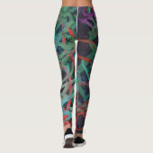 cool abstract kosmisch patroon van sterrenmelkwegs leggings (Achterkant)