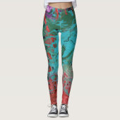 cool abstract kosmisch patroon van sterrenmelkwegs leggings (Voorkant)