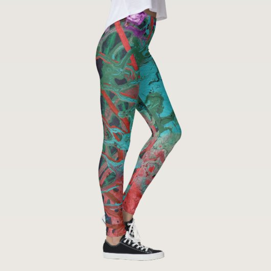 cool abstract kosmisch patroon van sterrenmelkwegs leggings (Rechts)
