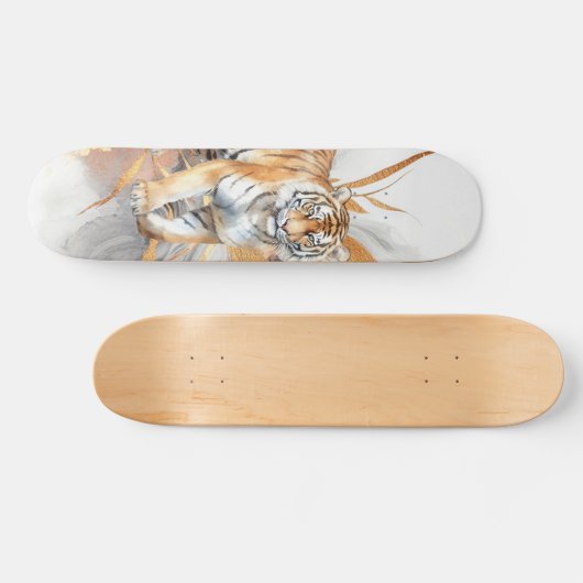 Cool Abstract Kunst & Tijger Persoonlijk Skateboard (Horizontaal)