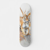 Cool Abstract Kunst & Tijger Persoonlijk Skateboard (Voorkant)