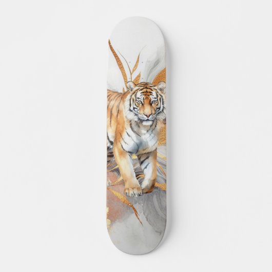 Cool Abstract Kunst & Tijger Persoonlijk Skateboard (Voorkant)