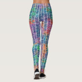 Cool Abstract Kunstzinnig Regenboog Watercolor Pat Leggings (Achterkant)