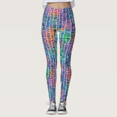 Cool Abstract Kunstzinnig Regenboog Watercolor Pat Leggings (Voorkant)