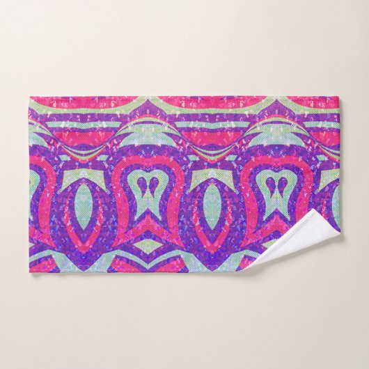 Cool Abstract Modern Gepersonaliseerd Handdoek Set (Handdoek)