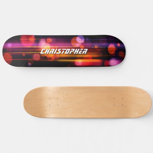 Cool Abstract Motion Graphic Style Persoonlijk Skateboard (Horizontaal)
