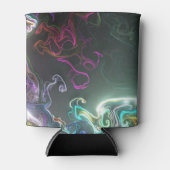 Cool Abstract Neon Liquid Art Black Blikjeskoeler (Voorkant)