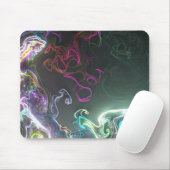 Cool Abstract Neon Liquid Art Black Muismat (Met muis)