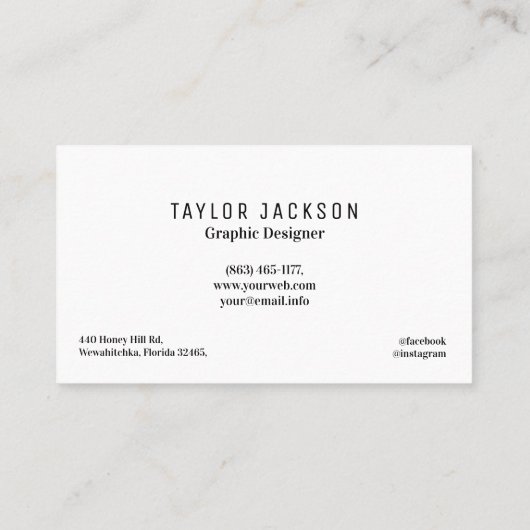 Cool Abstract Pattern Monogram Initialen Visitekaartje (Achterkant)