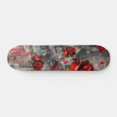 Cool Abstract  Red Rose Persoonlijk Skateboard (Horizontaal)