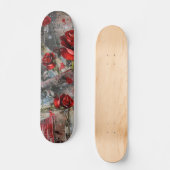 Cool Abstract  Red Rose Persoonlijk Skateboard (Voorkant)