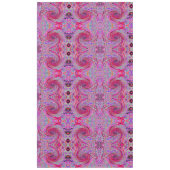 Cool Abstract Retro Hot Pink and Red Floral Swirl Tafelkleed (Voorkant)