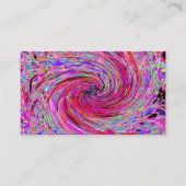 Cool Abstract Retro Hot Pink and Red Floral Swirl Visitekaartje (Voorkant)