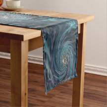 Cool Abstract Retro Zwart en Teal Kosmische Draaik