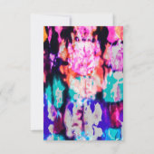 Cool Abstract Roze Blauw Zwart Tie Dye Pattern Bedankkaart (Achterkant)