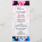 Cool Abstract Roze Blauw Zwart Tie Dye Pattern Menu (Voorkant)