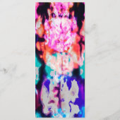 Cool Abstract Roze Blauw Zwart Tie Dye Pattern Menu (Achterkant)