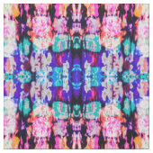 Cool Abstract Roze Blauw Zwart Tie Dye Pattern Stof (Swatch)