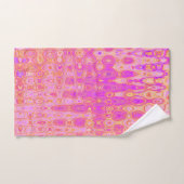 Cool Abstract Roze en Magenta Atomic Retro Zigzag Bad Handdoek (Handdoek)