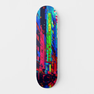Cool Abstract Stedelijk Stad Landschap Street Art Persoonlijk Skateboard