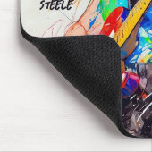 Cool Abstract Vrouw Pop Art Anime Gitarist Muismat (Hoek)