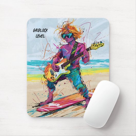Cool Abstracte anime wake board gitarist bewerkbaa Muismat (Met muis)