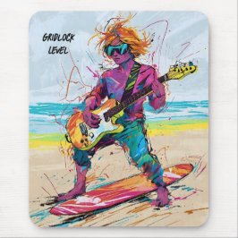 Cool Abstracte anime wake board gitarist bewerkbaa Muismat