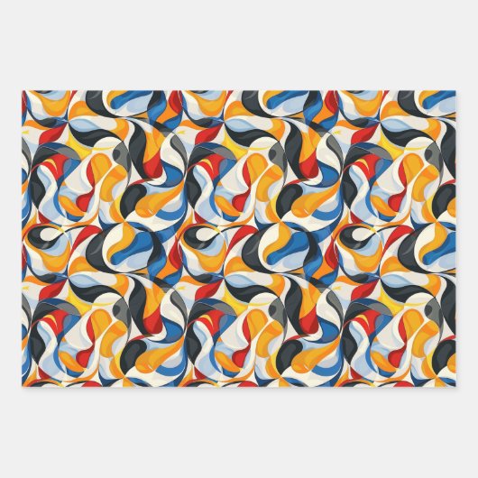 Cool abstracte patroonpartij inpakpapier vel (Voorkant)