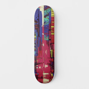 Cool Abstracte Urban City Scape Street Art Geïnspi Persoonlijk Skateboard