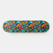 Cool Abstracte Urban Street Art Wide Skateboard (Horizontaal)