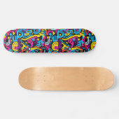 Cool Abstracte Urban Street Art Wide Skateboard (Horizontaal)