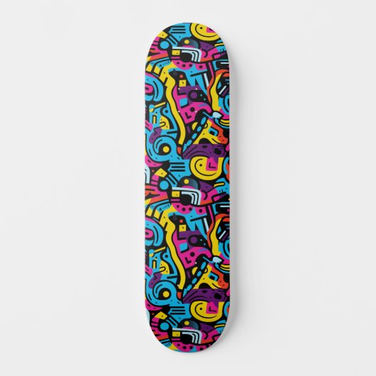 Cool Abstracte Urban Street Art Wide Skateboard (Voorkant)