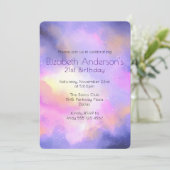 Cool Abstracte Waterverf verjaardagsuitnodiging Kaart (Staand voorkant)