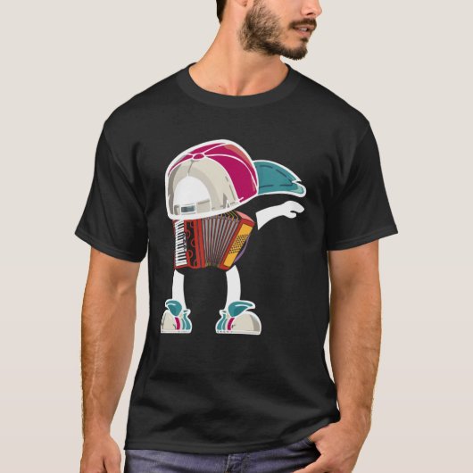 Cool Accordion Instrument Dabbing Accordionist T-shirt (Voorkant)