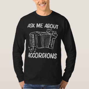 Cool Accordion voor mannen Jazz klassieke musica T-shirt